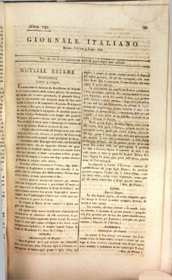 Giornale italiano Samstag 9. Juli 1808