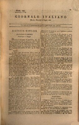 Giornale italiano Mittwoch 13. Juli 1808