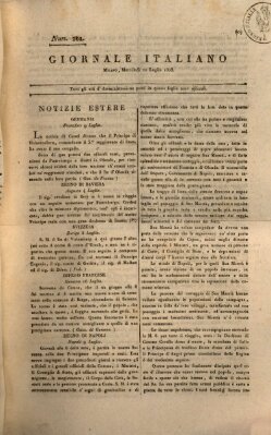 Giornale italiano Mittwoch 20. Juli 1808