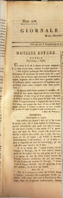 Giornale italiano Mittwoch 3. August 1808