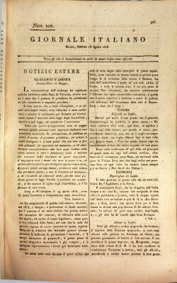 Giornale italiano Samstag 13. August 1808