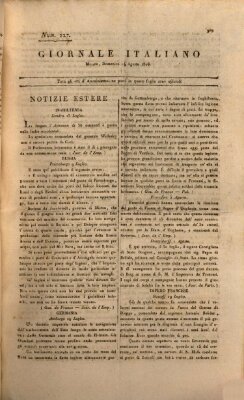 Giornale italiano Sonntag 14. August 1808