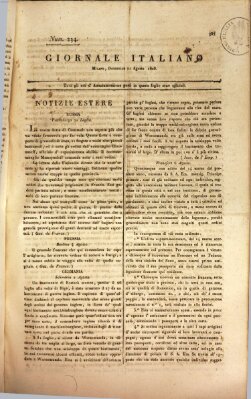 Giornale italiano Sonntag 21. August 1808