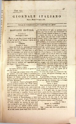 Giornale italiano Dienstag 30. August 1808