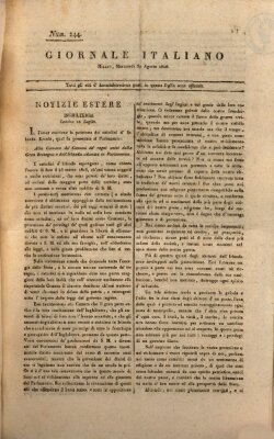 Giornale italiano Mittwoch 31. August 1808