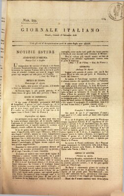 Giornale italiano Donnerstag 15. September 1808