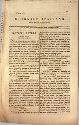 Giornale italiano Mittwoch 21. September 1808