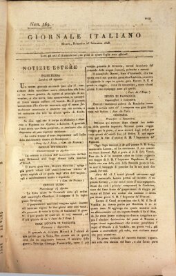 Giornale italiano Sonntag 25. September 1808