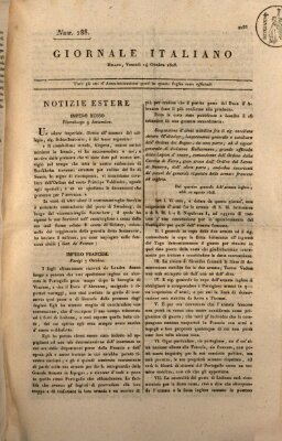 Giornale italiano Freitag 14. Oktober 1808