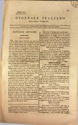 Giornale italiano Samstag 5. November 1808