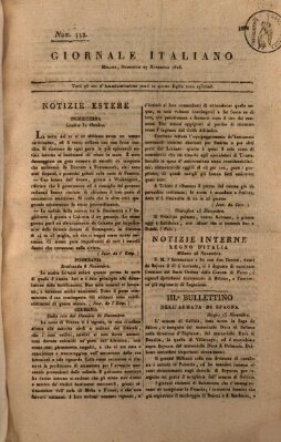 Giornale italiano Sonntag 27. November 1808