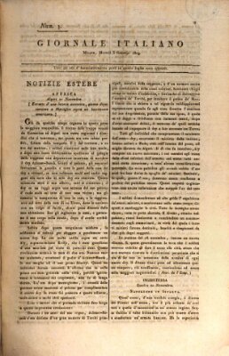 Giornale italiano Dienstag 3. Januar 1809