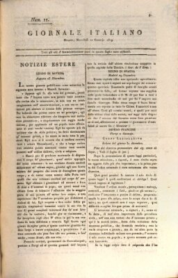 Giornale italiano Mittwoch 11. Januar 1809