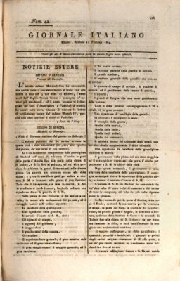 Giornale italiano Samstag 11. Februar 1809