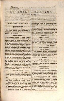 Giornale italiano Samstag 18. Februar 1809