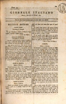 Giornale italiano Mittwoch 22. Februar 1809