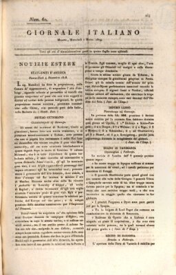 Giornale italiano Mittwoch 1. März 1809