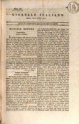 Giornale italiano Donnerstag 9. März 1809