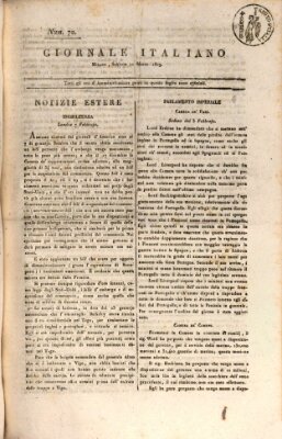 Giornale italiano Samstag 11. März 1809