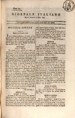 Giornale italiano Sonntag 12. März 1809