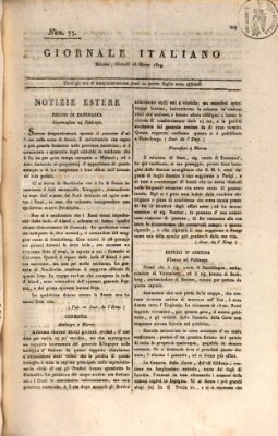 Giornale italiano Donnerstag 16. März 1809