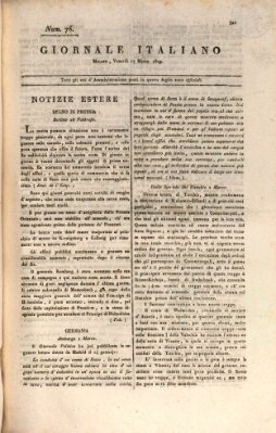 Giornale italiano Freitag 17. März 1809