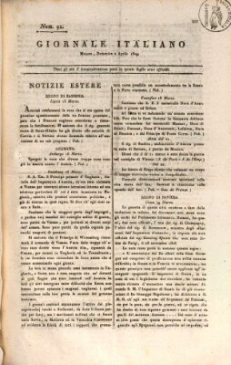 Giornale italiano Sonntag 2. April 1809