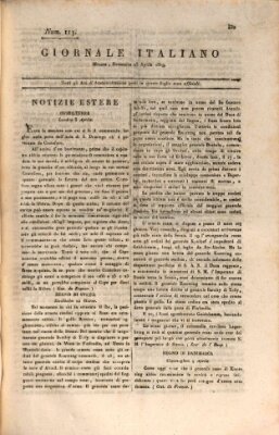 Giornale italiano Sonntag 23. April 1809