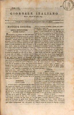 Giornale italiano Dienstag 25. April 1809