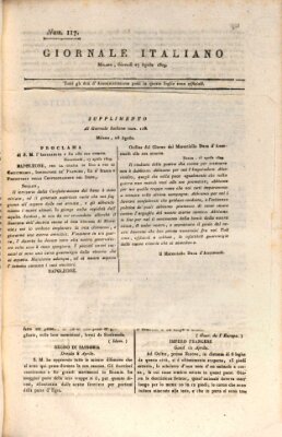 Giornale italiano Donnerstag 27. April 1809