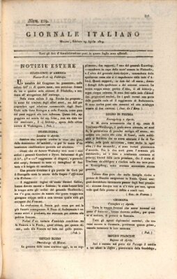 Giornale italiano Samstag 29. April 1809