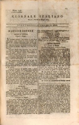 Giornale italiano Donnerstag 25. Mai 1809