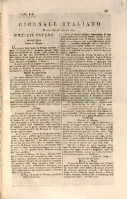 Giornale italiano Donnerstag 1. Juni 1809