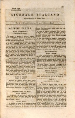 Giornale italiano Mittwoch 21. Juni 1809