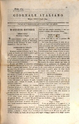 Giornale italiano Samstag 8. Juli 1809