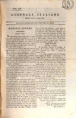 Giornale italiano Montag 17. Juli 1809