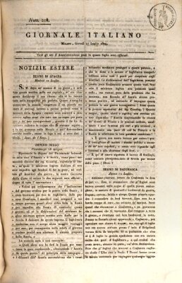 Giornale italiano Donnerstag 27. Juli 1809