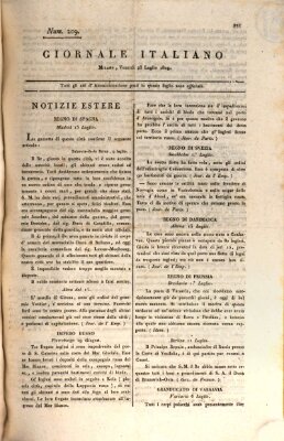 Giornale italiano Freitag 28. Juli 1809