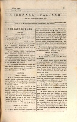 Giornale italiano Sonntag 20. August 1809