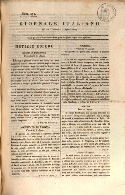 Giornale italiano Sonntag 27. August 1809