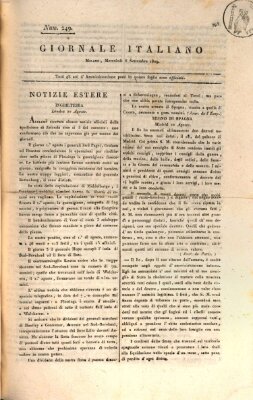 Giornale italiano Mittwoch 6. September 1809