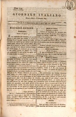 Giornale italiano Samstag 16. September 1809