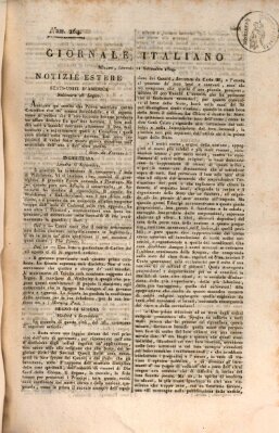 Giornale italiano Donnerstag 21. September 1809