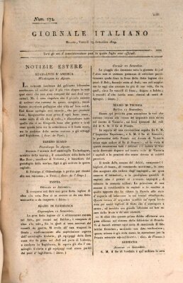 Giornale italiano Freitag 29. September 1809