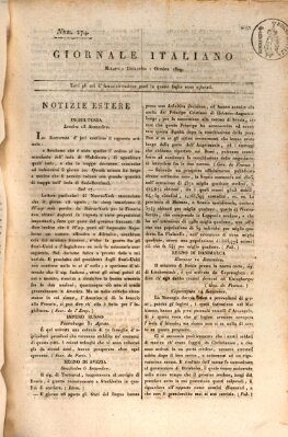 Giornale italiano Sonntag 1. Oktober 1809