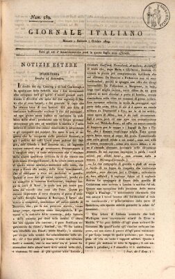 Giornale italiano Samstag 7. Oktober 1809