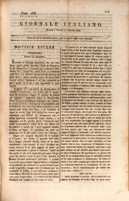 Giornale italiano Freitag 13. Oktober 1809