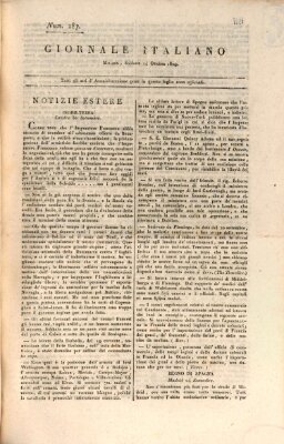 Giornale italiano Samstag 14. Oktober 1809