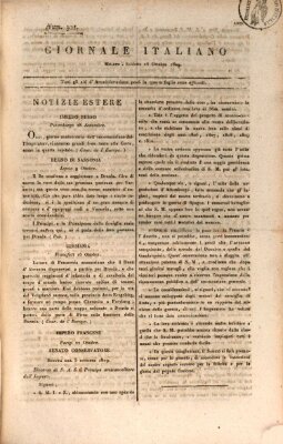 Giornale italiano Samstag 28. Oktober 1809