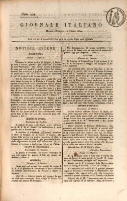 Giornale italiano Sonntag 29. Oktober 1809